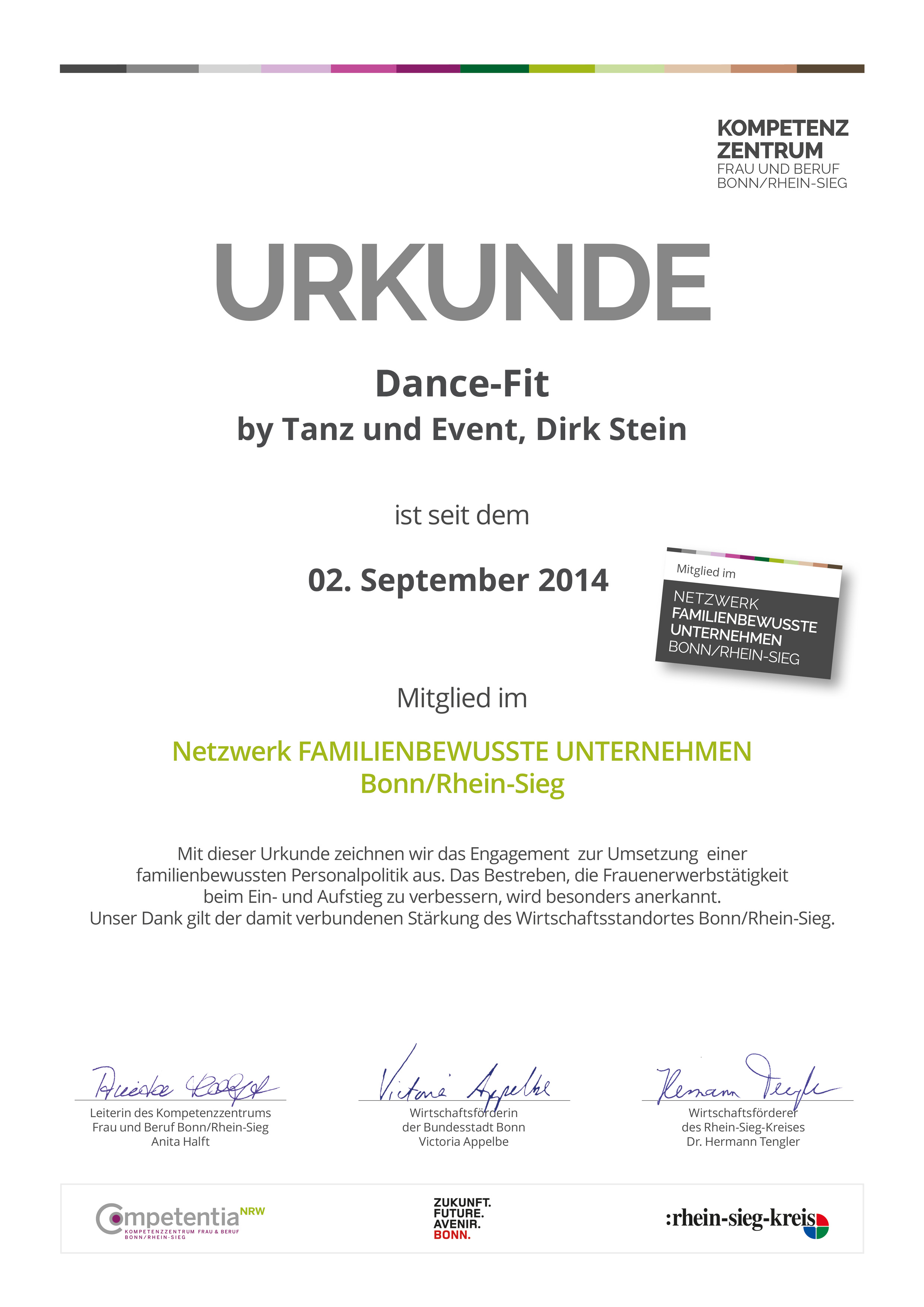 Dance-Fit Urkunde