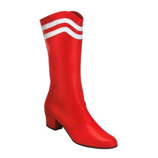 Kochmann Stiefel Profi rot mit weißen Streifen Leder - SALE