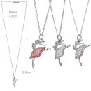 DV-Kette mit Anhänger „Ballerina mit Tutu“, Edelstahl mit Strass