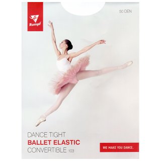 Rumpf Tanz- und Ballettstrumpfhose 103 Convertible weiß L/XL (40-42)