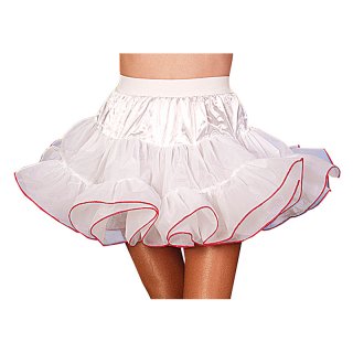 Orlob Petticoat 40031 weiß mit Farbkante (nach Wahl), 2-lagig