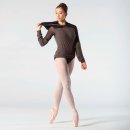 Ballet Rosa Hoodie Akane mit Mesh-Einsatz schwarz