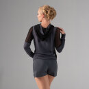 Ballet Rosa Zip Hoodie Midori mit Mesh-Einsatz