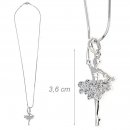 Danza Vinci Kette mit Anhänger B32065 silber mit Strass