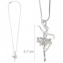 Danza Vinci Kette mit Anhänger B32068 silber mit Strass