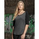 Build your Brand  ¾ Arm Shirt BY022 schwarz/grau...