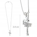 Danza Vinci Kette mit Anhänger B32066 silber mit Strass