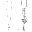 Danza Vinci Kette mit Anhänger B32069 silber mit Strass