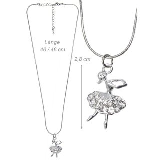 Danza Vinci Kette mit Anhänger B32333 silber mit Strass - SALE