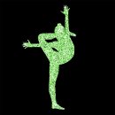 Danza Vinci Bügelmotiv DV-2007 Größe S (7,0 x 3,6 cm) 02 neongrün