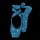 Danza Vinci Bügelmotiv DV-2010 Größe S (7,0 x 4,3 cm) 15 blau