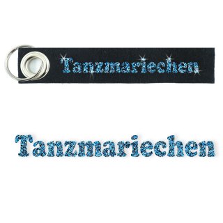 Danza Vinci Schlüsselanhänger Tanzmariechen Filz grau 15 blau